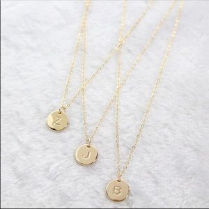 NEW DAINTY GOLD INITIAL PENDANT NECKLACE